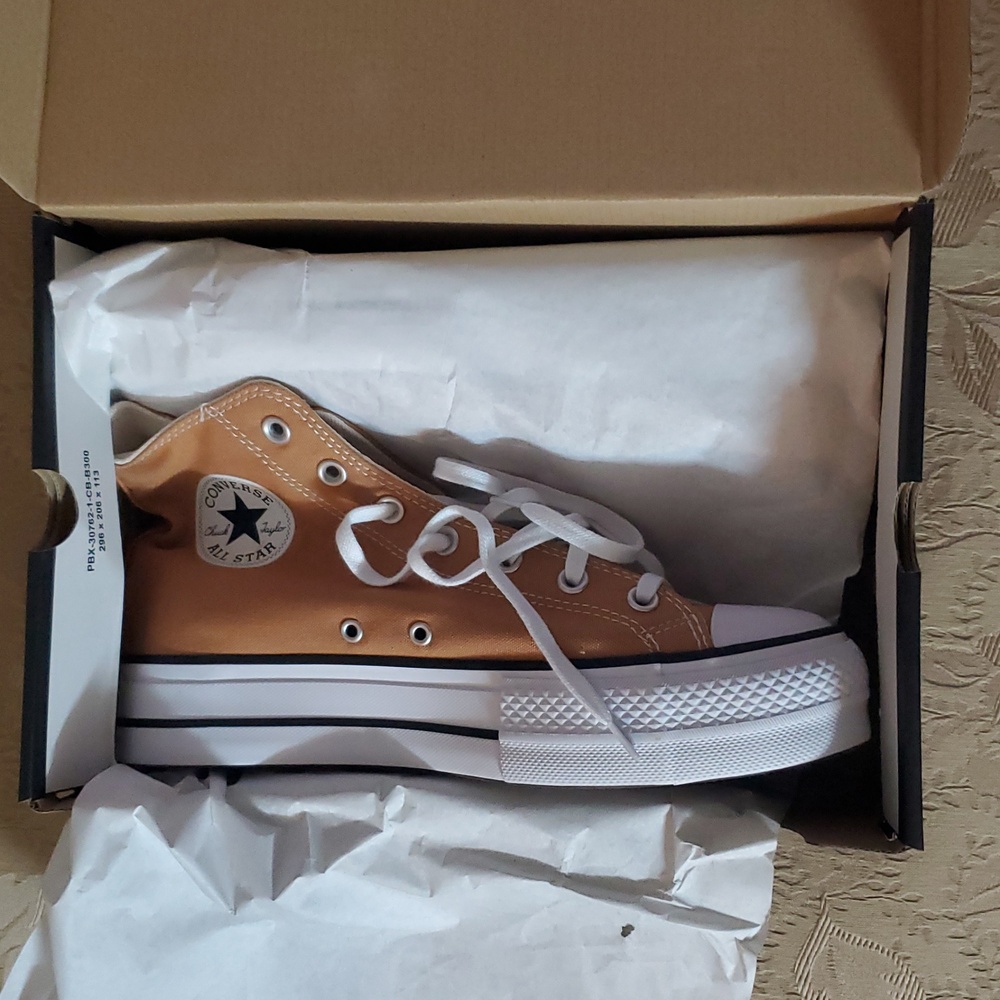 Converse Chuck Taylor All Star Lift Hi-Top Sneaker/Bronze - Picture 13 of 16